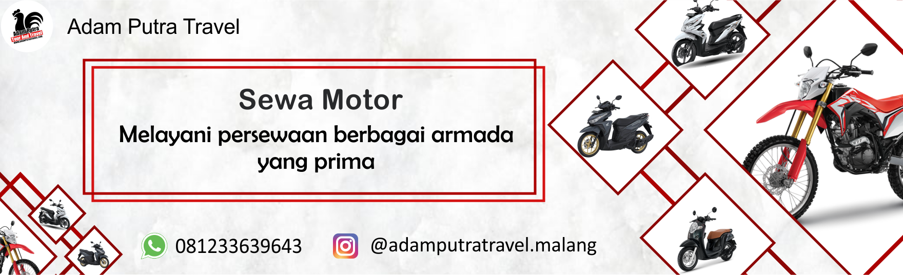 Rental motor Malang - simulasi biaya keliling seharian