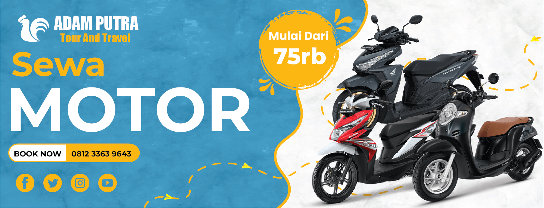 Sewa motor mingguan Malang - lebih hemat untuk perjalanan lebih dari 3 hari