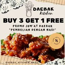 Brosur promo hemat dari restoran Korea Daebak kitchen